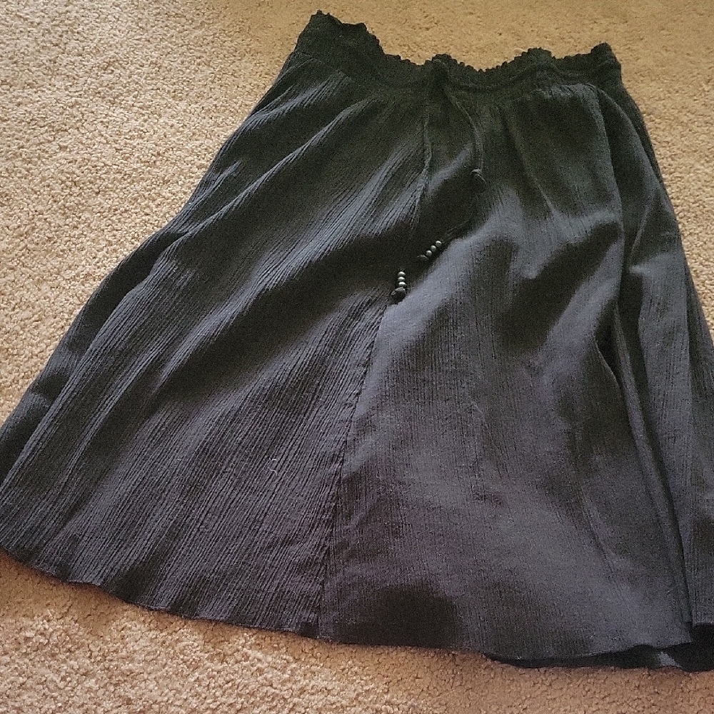 LOFT Gray A-Line Midi Skirt for Work
